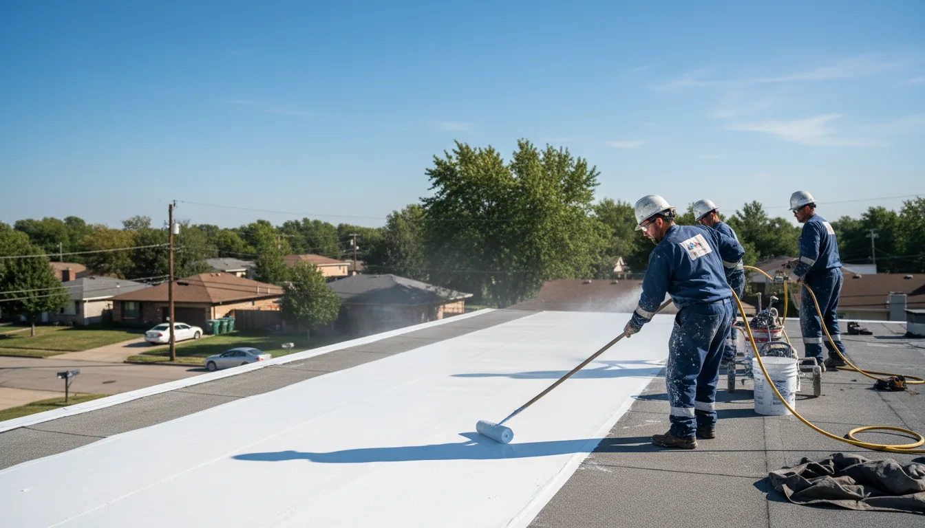 Commercial roof coating in Akron, OH near me